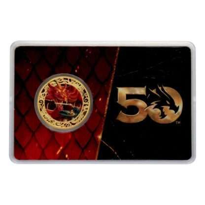 Dungeons & Dragons Sammelmünze 50th Anniversary with Colour Print 24k Gold Plated Edition 4 cm – Bild 5