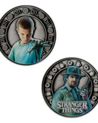 Stranger Things Sammelmünze Eleven & Hopper 4 cm