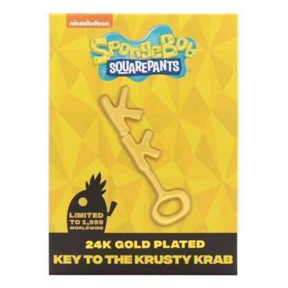 SpongeBob Schwammkopf Replik Krosse Krabbe Key 24k Gold Plated – Bild 4