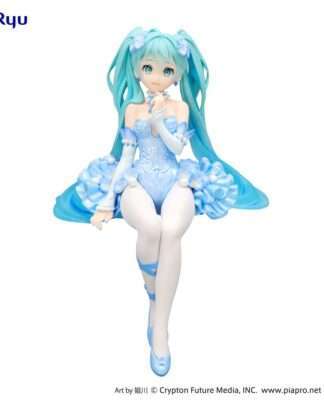 Hatsune Miku Noodle Stopper PVC Statue Flower Fairy Nemophila Pail Blue Color Ver. 15 cm - Beschädigte Verpackung