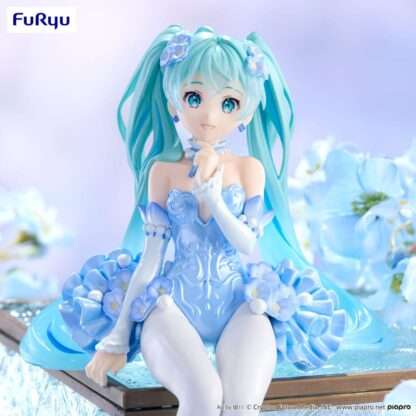 Hatsune Miku Noodle Stopper PVC Statue Flower Fairy Nemophila Pail Blue Color Ver. 15 cm - Beschädigte Verpackung – Bild 6