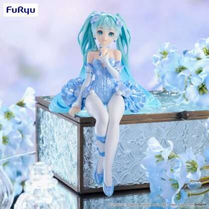 Hatsune Miku Noodle Stopper PVC Statue Flower Fairy Nemophila Pail Blue Color Ver. 15 cm - Beschädigte Verpackung – Bild 9