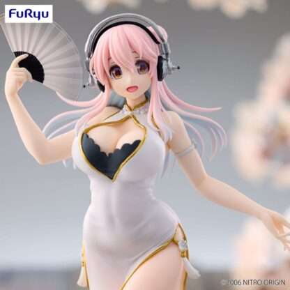 Super Sonico Trio-Try-iT PVC Statue White China Dress Ver. 21 cm – Bild 2