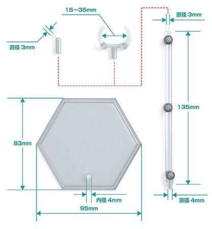 The Simple Stand Nendoroid More Figurenständer 3er-Pack Hex Type – Bild 6