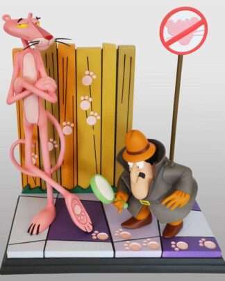 Der rosarote Panther Statue Pink Panther & The Inspector 41 cm