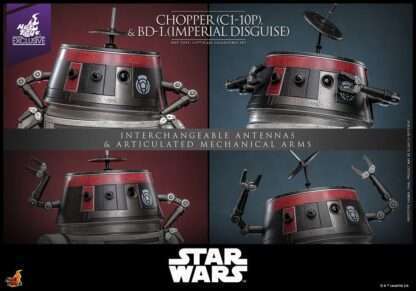Star Wars Actionfigur Set 1/6 Chopper (C1-10P™) & BD-1™ (Imperial Disguise) 18 cm & 8 cm – Bild 14