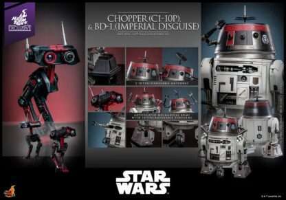 Star Wars Actionfigur Set 1/6 Chopper (C1-10P™) & BD-1™ (Imperial Disguise) 18 cm & 8 cm – Bild 15