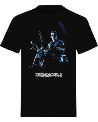 Terminator T-Shirt Bike Pose Schwarz