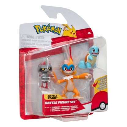 Pokémon Battle Figure Set Figuren 3er-Pack Gladiantri, Schiggy #1, Panpyro 5 cm – Bild 3