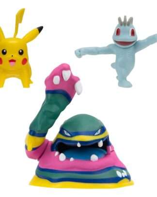 Pokémon Battle Figure Set Figuren 3er-Pack Machollo, Pikachu #1, Alolan Sleimok 5 cm
