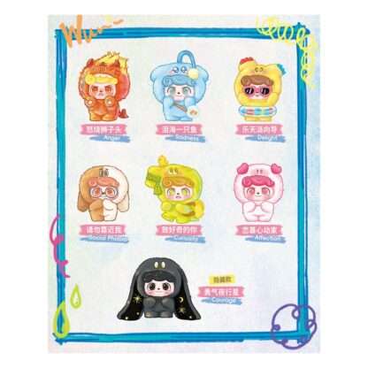 QKid: Emotional Hairy Monsters Series Blind Box Figur 12 - 14 cm Display (6) – Bild 2