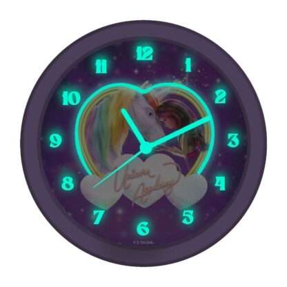 Unicorn Academy Wanduhr Glow in the Dark – Bild 2