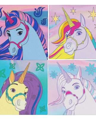 Unicorn Academy Magische Mini-Handtücher 30 x 30 cm Display (36)