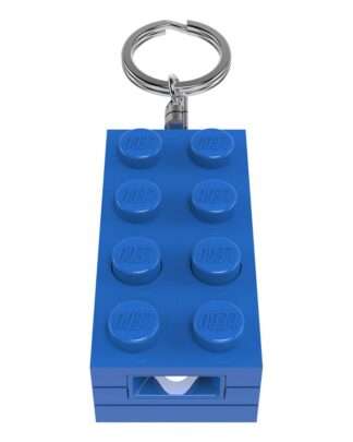 LEGO Minifigures Schlüsselanhänger mit Leuchtfunktion Stein-Blau 8 cm