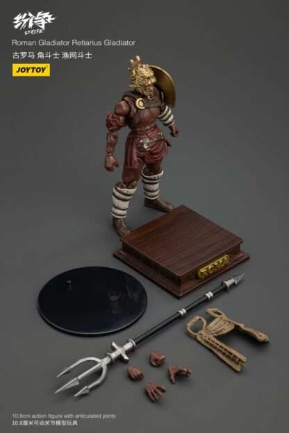 Strife Actionfigur 1/18 Roman Gladiator Retiarius Gladiator 11 cm           - Beschädigte Verpackung – Bild 6
