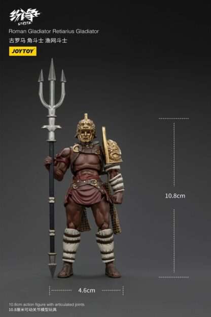 Strife Actionfigur 1/18 Roman Gladiator Retiarius Gladiator 11 cm           - Beschädigte Verpackung – Bild 7