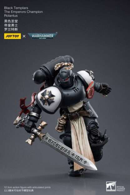 Warhammer 40k Actionfigur 1/18 Black Templars The Emperors Champion Rolantus 12 cm – Bild 6