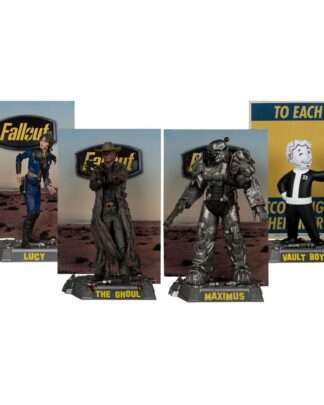 Fallout Movie Maniacs PVC Statuen 4er-Pack Lucy, Maximus, The Ghoul & Vault Boy 15 cm - Beschädigte Verpackung