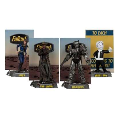Fallout Movie Maniacs PVC Statuen 4er-Pack Lucy, Maximus, The Ghoul & Vault Boy 15 cm - Beschädigte Verpackung