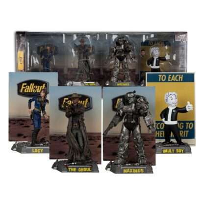 Fallout Movie Maniacs PVC Statuen 4er-Pack Lucy, Maximus, The Ghoul & Vault Boy 15 cm - Beschädigte Verpackung – Bild 2