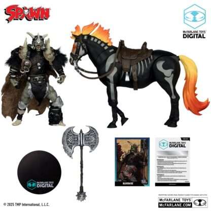 Spawn Actionfigur Bloodaxe mit Pferd (Spawn: The Dark Ages) (McFarlane Toys 30th Anniversary) (Gold Label) 18 cm – Bild 2