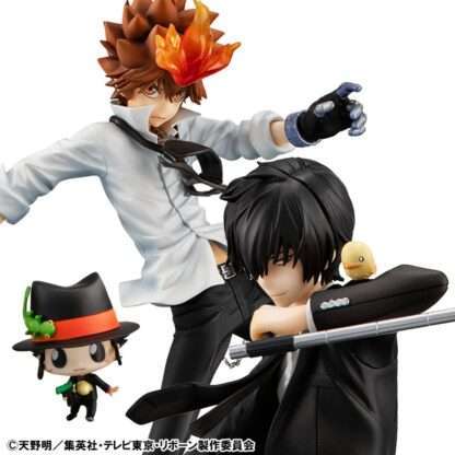 Katekyo Hitman Reborn! G.E.M. Serie PVC Statue Tsunayoshi Sawada & Kyoya Hibari & Reborn Set 21 cm – Bild 2