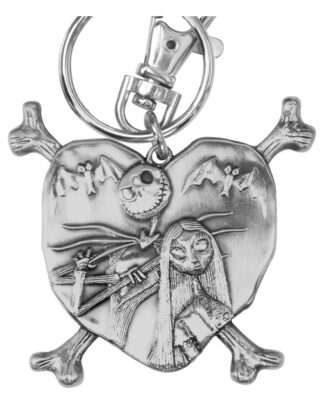 Nightmare before Christmas Metall-Schlüsselanhänger Jack and Sally in Heart