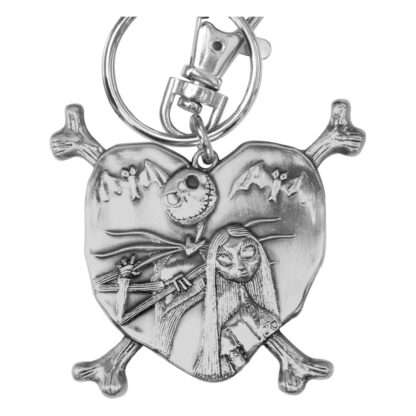 Nightmare before Christmas Metall-Schlüsselanhänger Jack and Sally in Heart