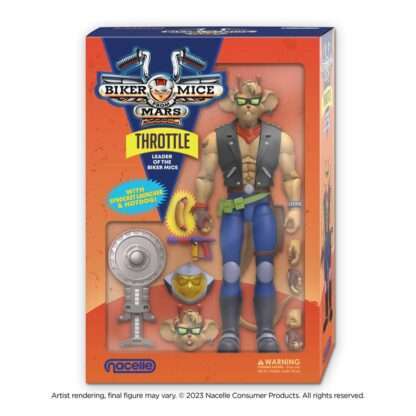 Biker Mice From Mars Actionfigur Throttle 18 cm - Stark beschädigte Verpackung – Bild 2