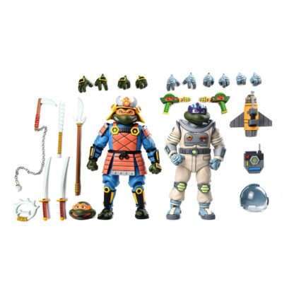 Teenage Mutant Ninja Turtles (Cartoon) Actionfiguren 2er-Pack Space Adventure & Samurai Turtles 18 cm         - Beschädigte Verpackung