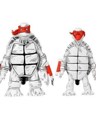 Teenage Mutant Ninja Turtles (Mirage Comics) Actionfiguren 2er-Pack Black and White First Turtles 18 cm