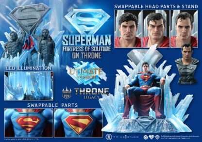 DC Comics Throne Legacy Collection Statue 1/4 Superman Fortress of Solitude on Throne (Design by Gabriele Dell'Otto) Ultimate Bonus Version 52 cm – Bild 11