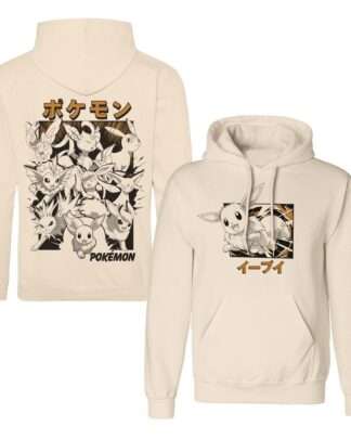 Pokémon Kapuzenpullover Evoli Evolutions Katakana