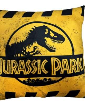 Jurassic Park Kissen Caution Logo 45 cm