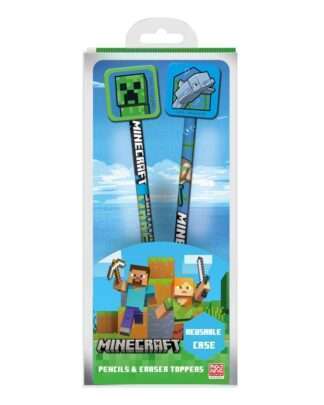 Minecraft Bleistifte mit Topper 2er-Pack