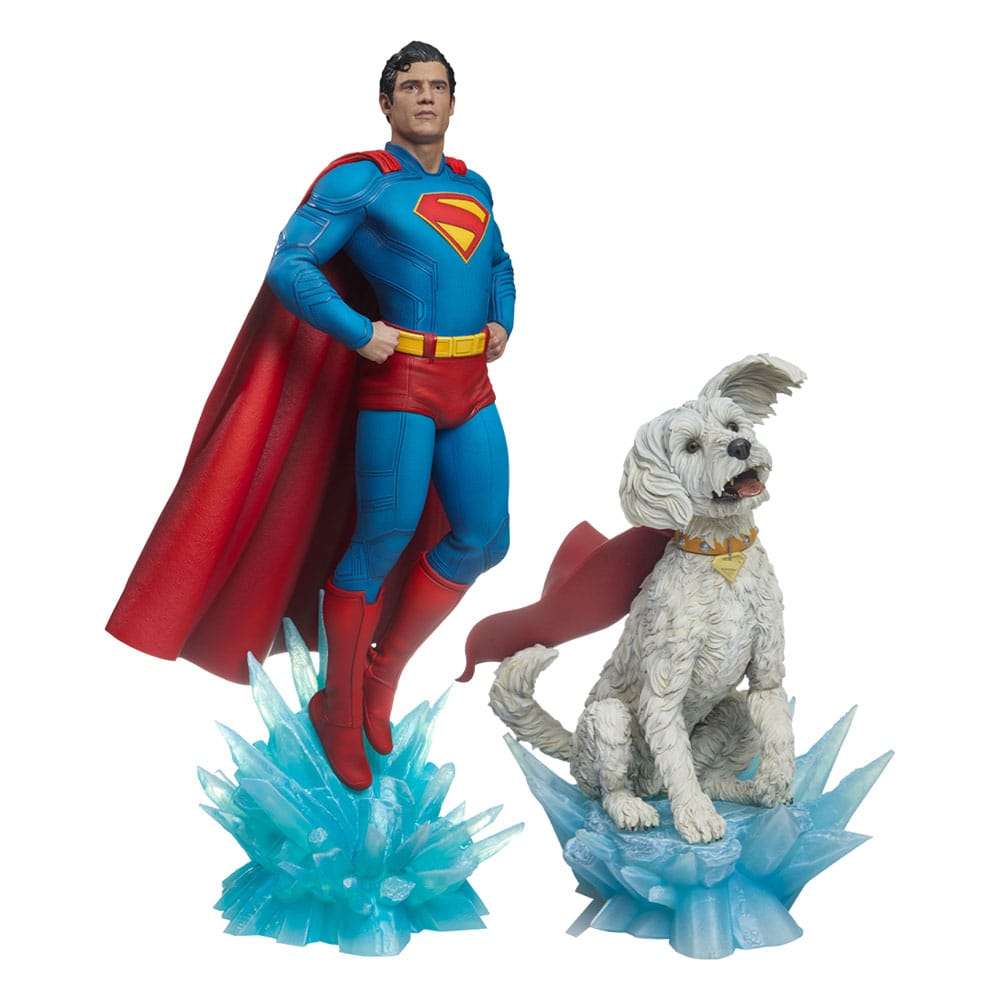 Superman (2025) Premium Format Statuen Superman 61 cm & Krypto 23 cm Bundle (2)
