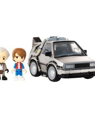 Zurück in die Zukunft Q-Village Fahrzeug mit Minifiguren Time Machine 9 cm