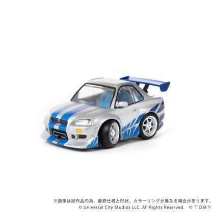 Fast & Furious Q-Village Fahrzeug mit Minifigur Nissan Skyline GT-R (R34) 9 cm – Bild 4