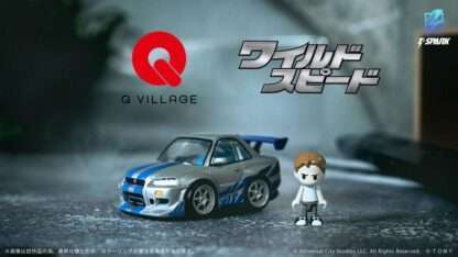 Fast & Furious Q-Village Fahrzeug mit Minifigur Nissan Skyline GT-R (R34) 9 cm – Bild 6