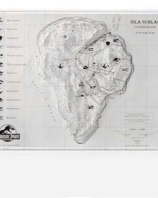 Jurassic Park Topographische Karte Isla Nublar