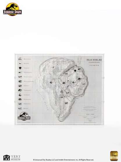 Jurassic Park Topographische Karte Isla Nublar – Bild 3