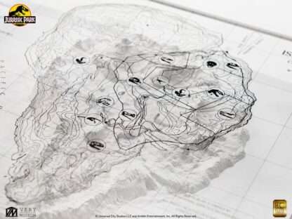 Jurassic Park Topographische Karte Isla Nublar – Bild 17