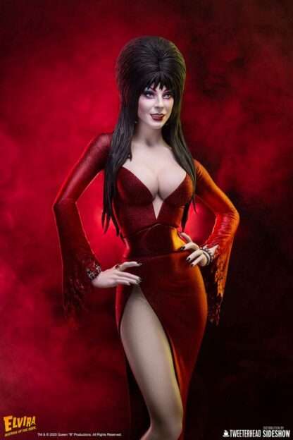 Elvira: Mistress of the Dark Maquette 1/4 Elvira (Red Glitter Dress) 48 cm – Bild 3