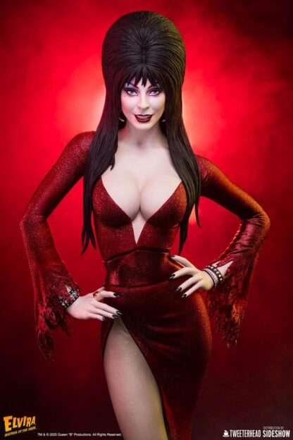 Elvira: Mistress of the Dark Maquette 1/4 Elvira (Red Glitter Dress) 48 cm – Bild 4