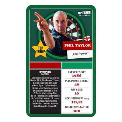 Darts Kartenspiel Top Trumps Collectables Legenden *Deutsche Version* – Bild 2