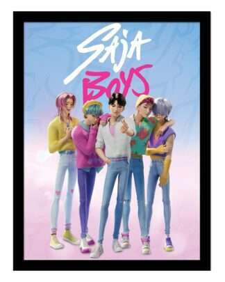 KPop Demon Hunters Collector Print Poster im Rahmen Saja Boys