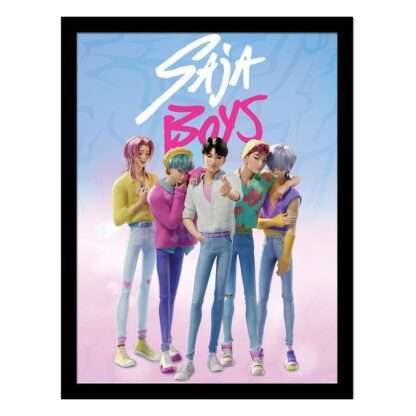 KPop Demon Hunters Collector Print Poster im Rahmen Saja Boys