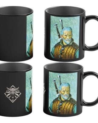 The Witcher III: Wild Hunt Game Art Chronicles Tasse mit Thermoeffekt Geralt inspired by Vincent van Gogh  450 ml