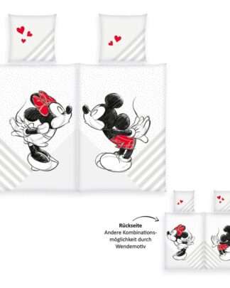 Disney Bettwäsche 2er-Pack Mickey & Minnie Mouse 135 x 200 cm