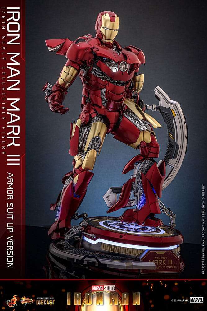 Iron Man Movie Masterpiece Diecast Actionfigur 1/6 Iron Man Mark III (Armor Suit Up Version) 32 cm – Bild 3